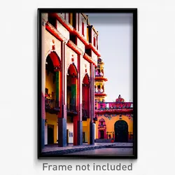 Pixel Art Poster - Uncommon Mexican Architecture (8 Bit Video Game Print)