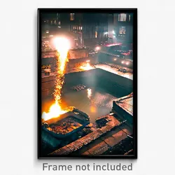 Pixel Art Poster - Urban Pit (8 Bit Psychedelic Trippy Weird Video Game Print)