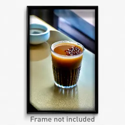 Pixel Art Poster - Shady Brown Sugar Milk Tea (8 Bit Video Game Print)