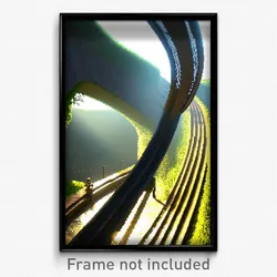 Pixel Art Poster - Circular Ravine (8 Bit Psychedelic Trippy Video Game Print)