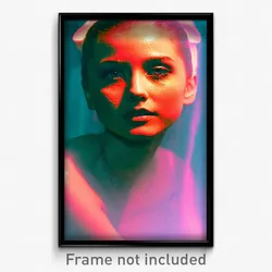 Pixel Art Poster - Creative Visage (8 Bit Psychedelic Trippy Video Game Print)