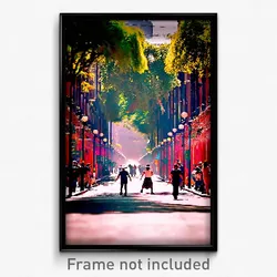 Pixel Art Poster - Quirky Mexico City (8 Bit Psychedelic Video Game Print)