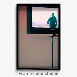 Pixel Art Poster - Dreary Television (8 Bit Psychedelic Trippy Video Game Print)