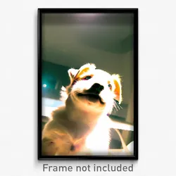 Pixel Art Poster - Swirly Puppy (8 Bit Psychedelic Trippy Video Game Print)