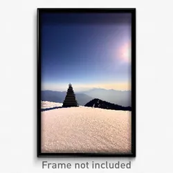 Pixel Art Poster - Deserted Summit (8 Bit Psychedelic Trippy Video Game Print)