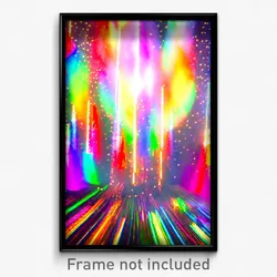 Pixel Art Poster - Multicolored Forgeworks (8 Bit Psychedelic Video Game Print)