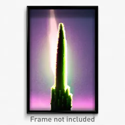 Pixel Art Poster - Humongous Spike (8 Bit Psychedelic Trippy Video Game Print)