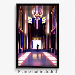 Pixel Art Poster - Unique Vestibule (8 Bit Psychedelic Trippy Video Game Print)