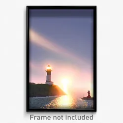 Pixel Art Poster - Remote Lighthouse (8 Bit Psychedelic Trippy Video Game Print)
