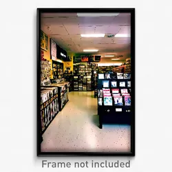Pixel Art Poster - Fantastic Record Store (8 Bit Psychedelic Video Game Print)