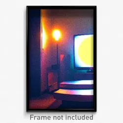Pixel Art Poster - Mellow Television (8 Bit Psychedelic Trippy Video Game Print)