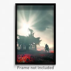 Pixel Art Poster - Stained Battlefield (8 Bit Psychedelic Video Game Print)
