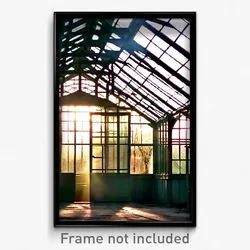 Pixel Art Poster - Old Greenhouse (8 Bit Psychedelic Trippy Video Game Print)