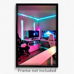 Pixel Art Poster - Silent Gaming Room (8 Bit Psychedelic Video Game Print)