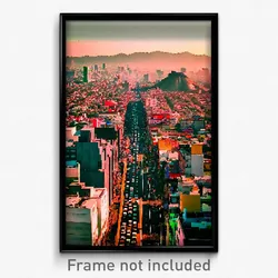 Pixel Art Poster - Striking Mexico City (8 Bit Psychedelic Video Game Print)