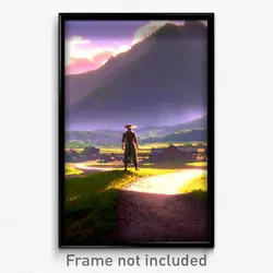 Pixel Art Poster - Humongous Country (8 Bit Psychedelic Trippy Video Game Print)