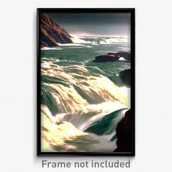 Pixel Art Poster - Complicated Rapids (8 Bit Psychedelic Video Game Print)