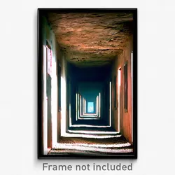 Pixel Art Poster - Rough Corridor (8 Bit Psychedelic Trippy Video Game Print)