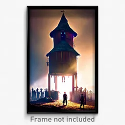 Pixel Art Poster - Insane Hovel (8 Bit Psychedelic Trippy Video Game Print)