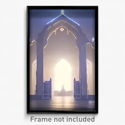 Pixel Art Poster - White Keep (8 Bit Psychedelic Trippy Weird Video Game Print)