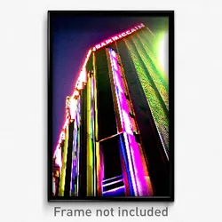 Pixel Art Poster - Flashy Barbican (8 Bit Psychedelic Trippy Video Game Print)