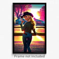 Pixel Art Poster - Shiny Ranch (8 Bit Psychedelic Trippy Weird Video Game Print)