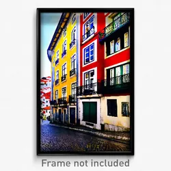 Pixel Art Poster - Admirable Lisbon (8 Bit Psychedelic Trippy Video Game Print)