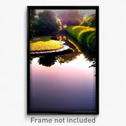 Pixel Art Poster - Narrow Pond (8 Bit Psychedelic Trippy Weird Video Game Print)
