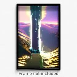 Pixel Art Poster - Fluid Ditch (8 Bit Psychedelic Trippy Weird Video Game Print)