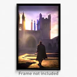 Pixel Art Poster - Outlandish Friary (8 Bit Psychedelic Trippy Video Game Print)