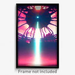 Pixel Art Poster - Stained Delta (8 Bit Psychedelic Trippy Video Game Print)