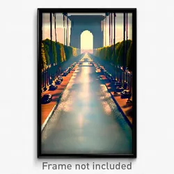 Pixel Art Poster - Elaborate Avenue (8 Bit Psychedelic Trippy Video Game Print)