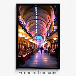Pixel Art Poster - Antique Bazaar (8 Bit Psychedelic Trippy Video Game Print)