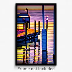 Pixel Art Poster - Rich Dock (8 Bit Psychedelic Trippy Weird Video Game Print)