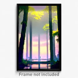 Pixel Art Poster - Brisk Glade (8 Bit Psychedelic Trippy Weird Video Game Print)