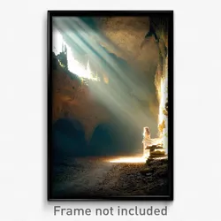 Pixel Art Poster - Rural Cavern (8 Bit Psychedelic Trippy Video Game Print)