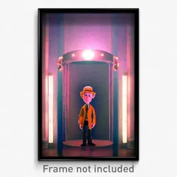 Pixel Art Poster - Droopy Bailey (8 Bit Psychedelic Trippy Video Game Print)