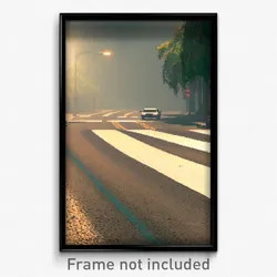 Pixel Art Poster - Homely Crossroad (8 Bit Psychedelic Trippy Video Game Print)