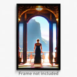 Pixel Art Poster - Fancy View (8 Bit Psychedelic Trippy Weird Video Game Print)