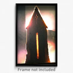 Pixel Art Poster - Old Arrowslit (8 Bit Psychedelic Trippy Video Game Print)