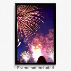 Pixel Art Poster - Nocturnal Fireworks (8 Bit Psychedelic Video Game Print)