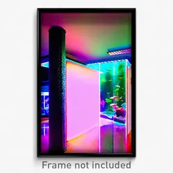 Pixel Art Poster - Tall Aquarium (8 Bit Psychedelic Trippy Video Game Print)