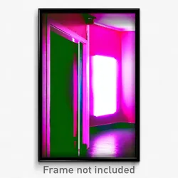 Pixel Art Poster - Pink Wall (8 Bit Psychedelic Trippy Weird Video Game Print)