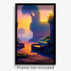 Pixel Art Poster - Conventional Resting Place (8 Bit Video Game Print)