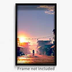 Pixel Art Poster - Important Slum (8 Bit Psychedelic Trippy Video Game Print)