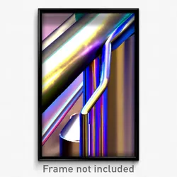 Pixel Art Poster - Metallic Tube (8 Bit Psychedelic Trippy Video Game Print)
