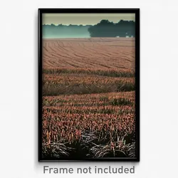 Pixel Art Poster - Drab Fields (8 Bit Psychedelic Trippy Weird Video Game Print)