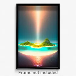 Pixel Art Poster - Original Atoll (8 Bit Psychedelic Trippy Video Game Print)