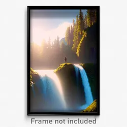 Pixel Art Poster - All Over The Place Falls (8 Bit Psychedelic Video Game Print)
