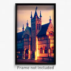Pixel Art Poster - Complex Almshouse (8 Bit Psychedelic Trippy Video Game Print)